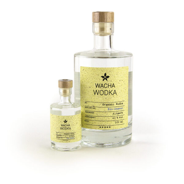 Wacha Mini-WODKA aus Bio-Dinkel, 50 ml Wodka wacha.de